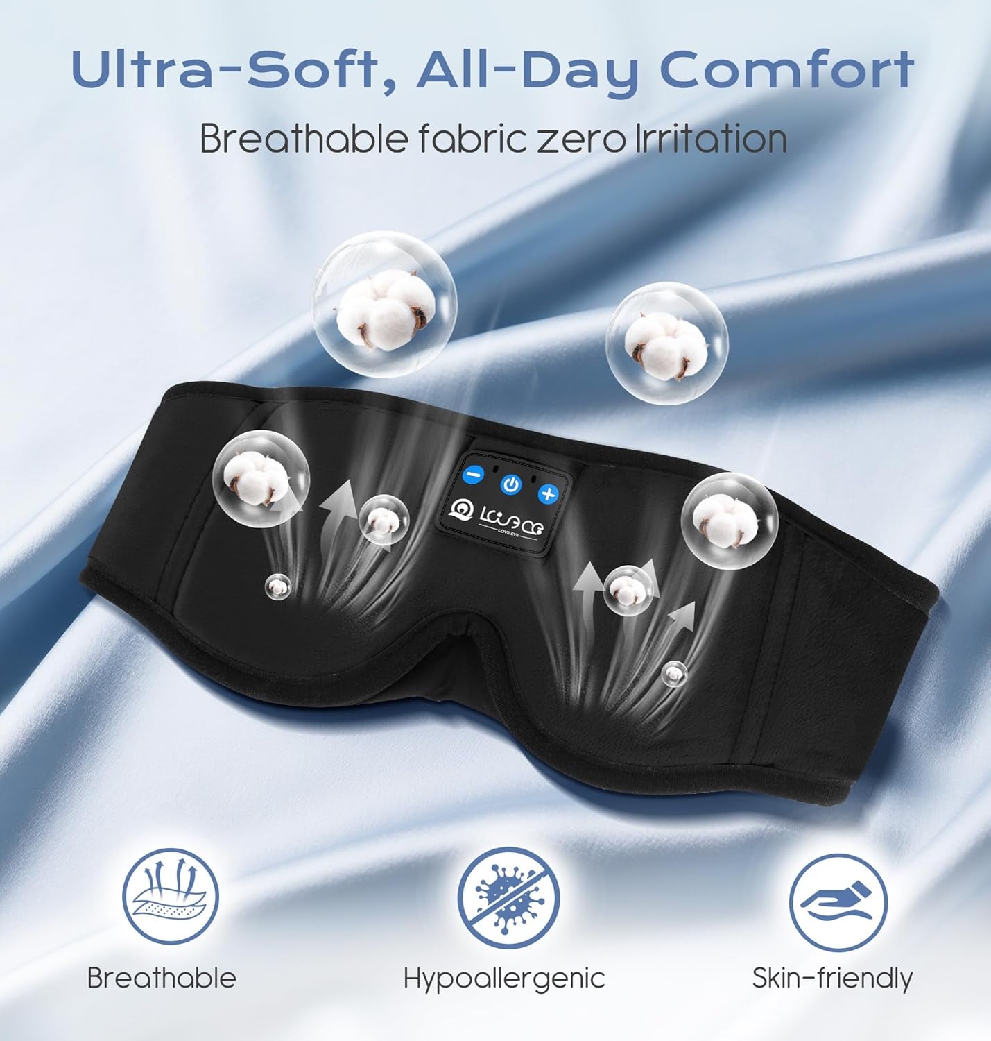Experience Ultimate Comfort with Our 3D Bluetooth Sleep Mask & Headphones - Perfect for Restful Nights and Relaxation!