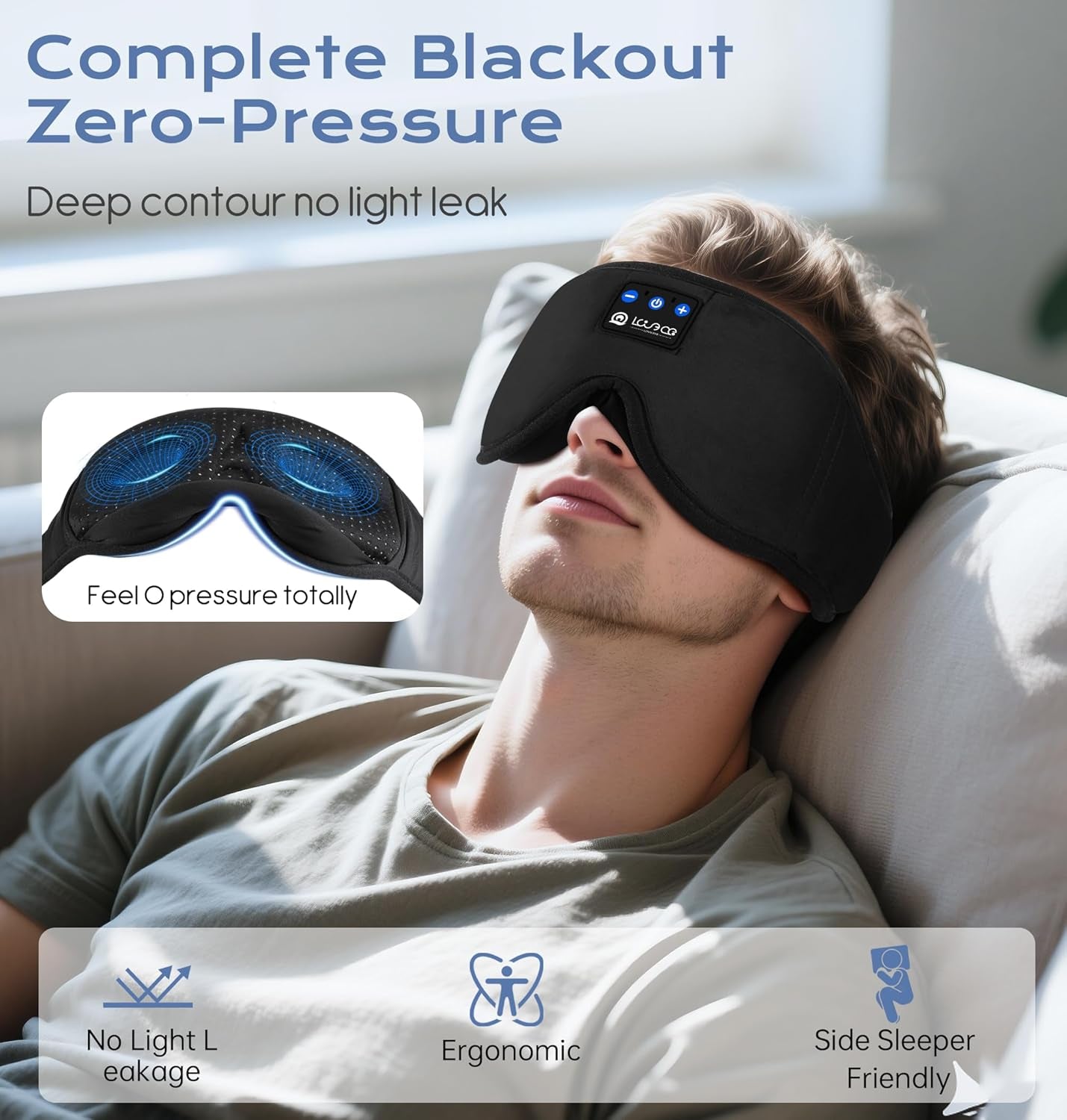 Experience Ultimate Comfort with Our 3D Bluetooth Sleep Mask & Headphones - Perfect for Restful Nights and Relaxation!